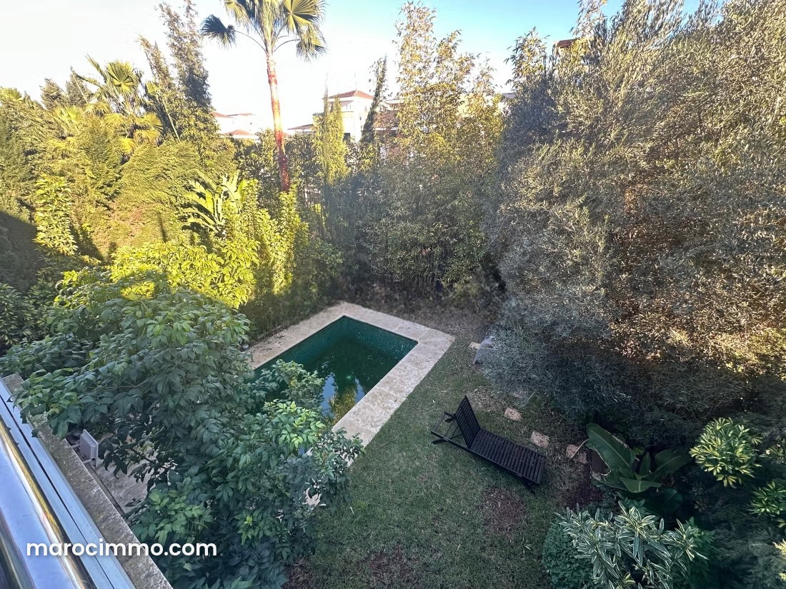 400 sqm Furnished Villa with Garden and Pool, Ville Verte Bouskoura — Bouskoura