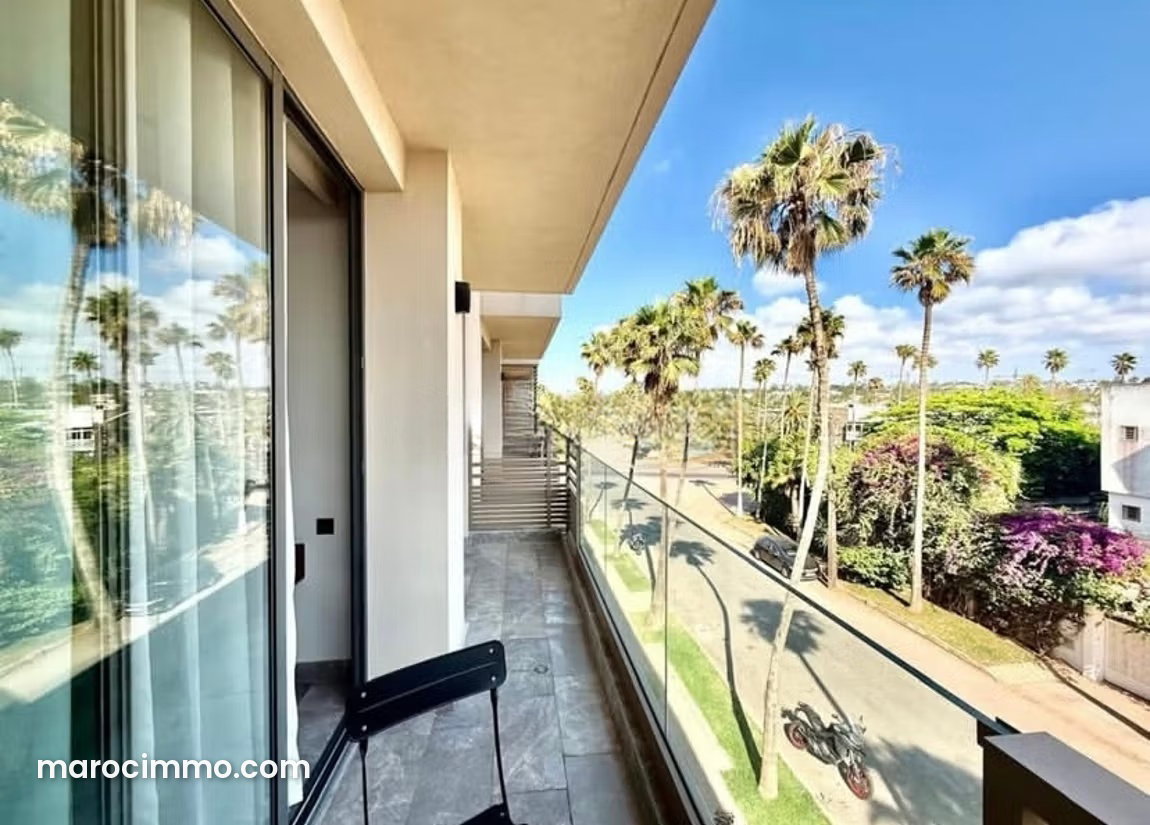 Furnished sea-view apartment for rent in Aïn Diab, Casablanca — Casablanca