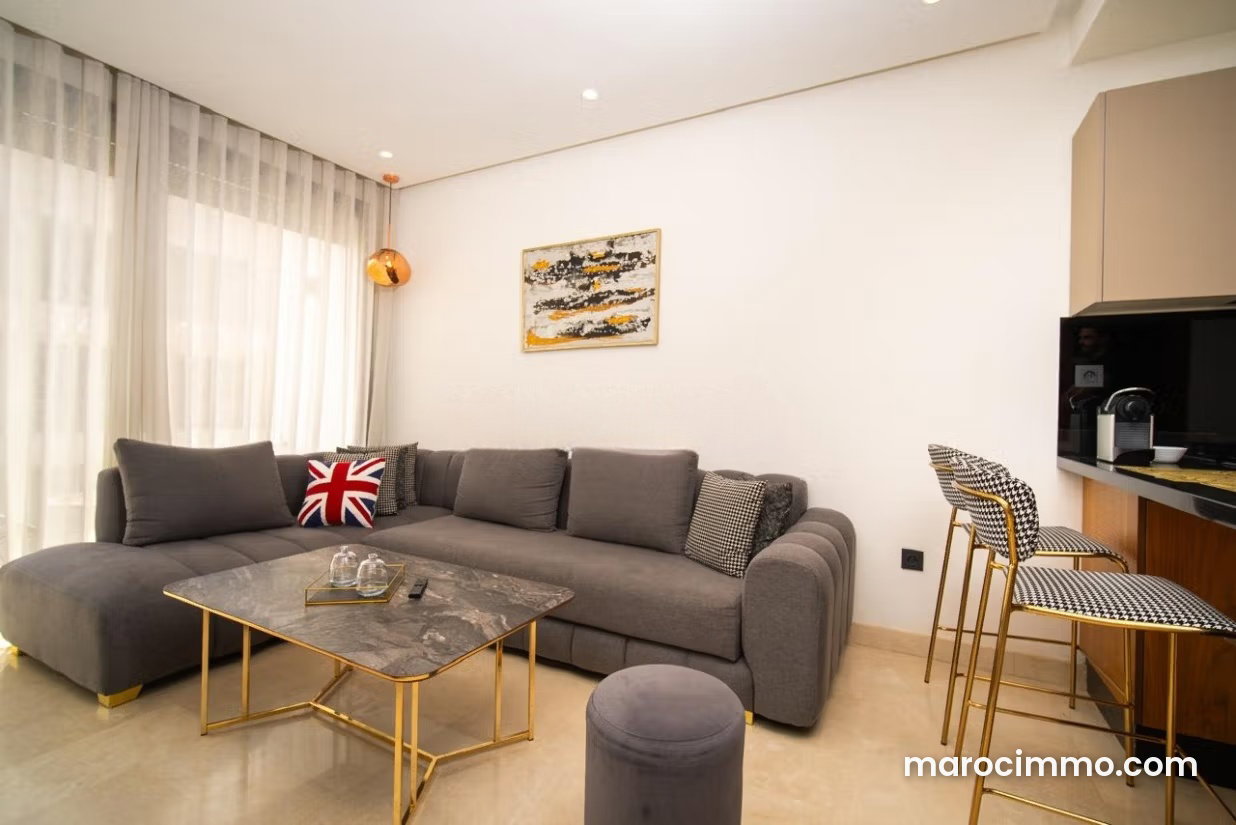 Furnished apartment with terrace for rent in Princesses, Casablanca — Casablanca