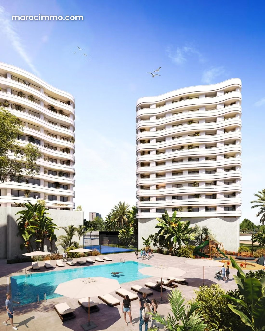 3-room apartment with terrace and sea view in Zenata — Zenata