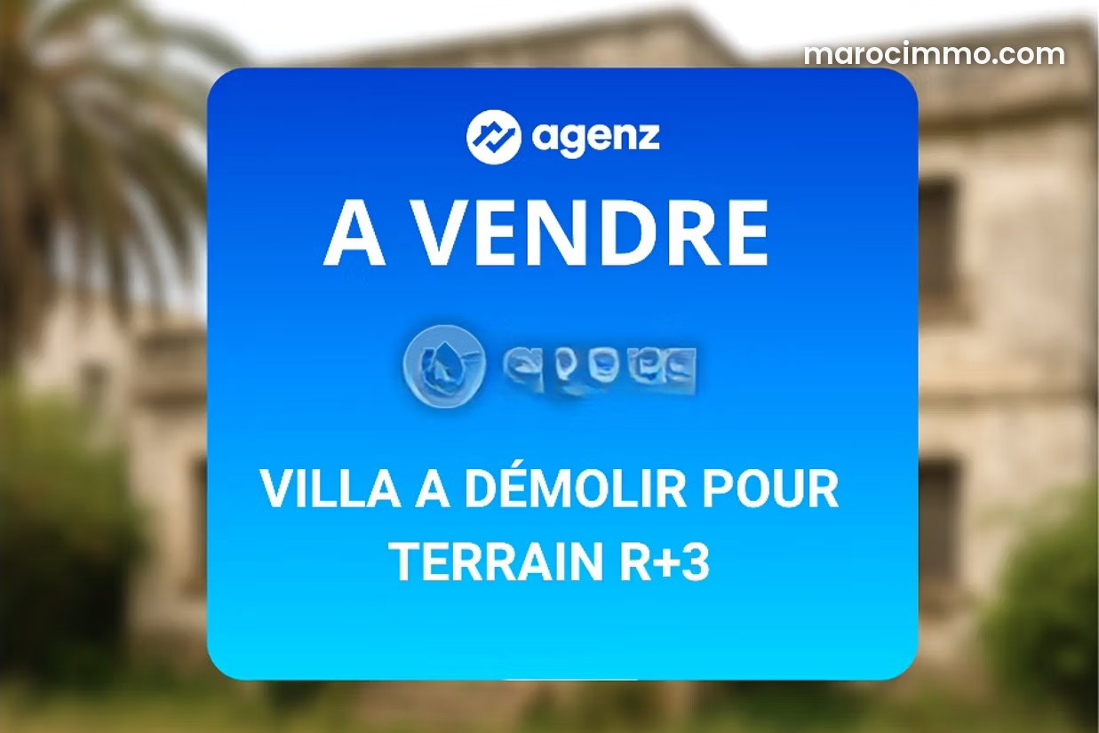 Terrain 762 m² Oasis, Casablanca, façade 22,5 m, calme absolu — Casablanca