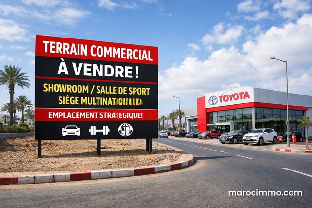 Terrain Commercial d’Exception à Vendre BOUSKOURA — 2