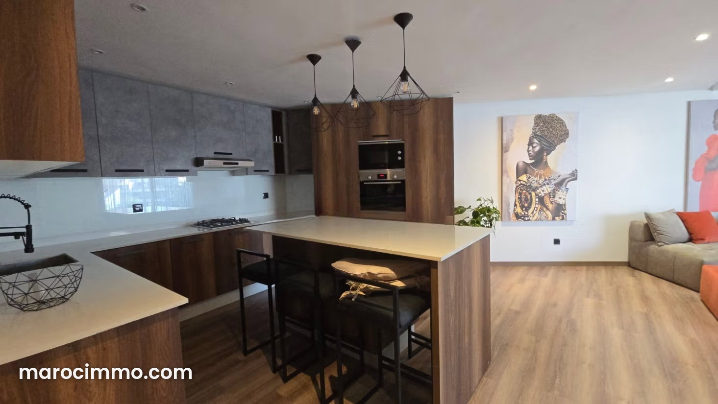 135 sqm Furnished Apartment with Terrace, Ferme Bretone, Casablanca — Casablanca