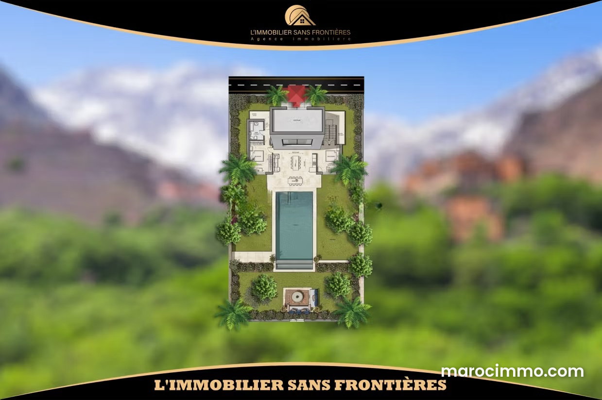 Terrain 540 m² zone villa Route d'Amezmiz Marrakech — Marrakech