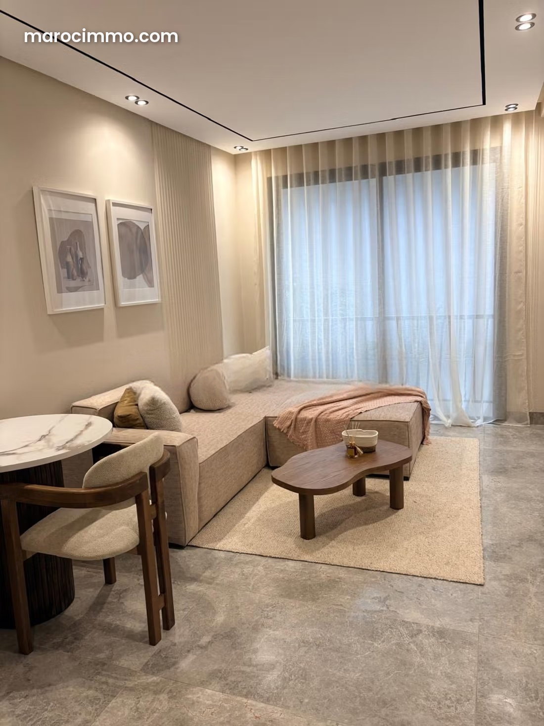 Furnished studio, Casablanca Finance City, views over Anfa Park — Casablanca