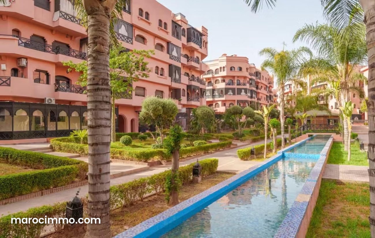 Furnished 100 m² Apartment with Terrace and Pool, Marrakech — Marrakesh