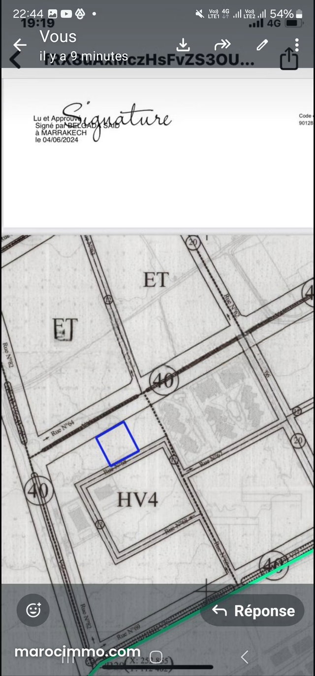 Terrain à agdal. Surface totale 1965 m² — 3