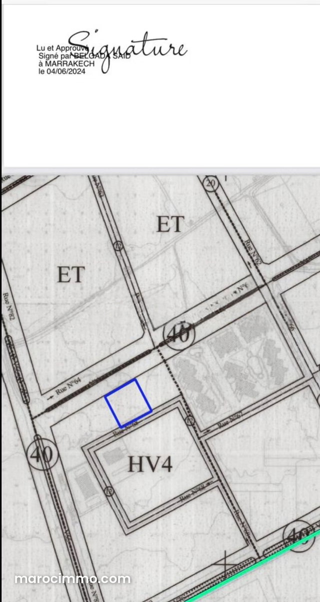 Terrain à agdal. Surface totale 1965 m² — 2
