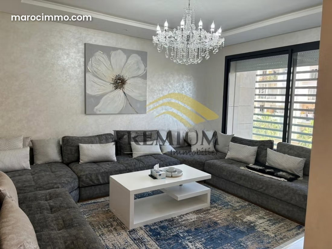 Furnished 100 m² Apartment with Open Views and Terrace, Riyad, Rabat — Rabat