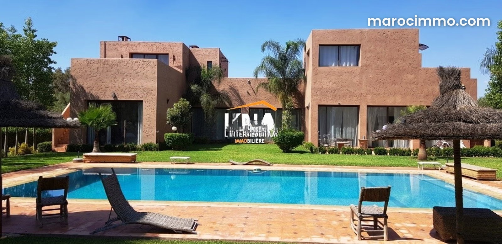 New 525 m² villa, 5,000 m² landscaped grounds, Route de Fès, Marrakech — Marrakesh