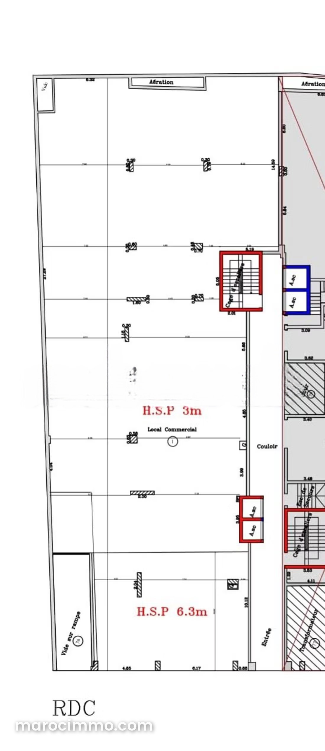 محل تجاري 824 م² للبيع بحي المجاهدين بطنجة — طنجة