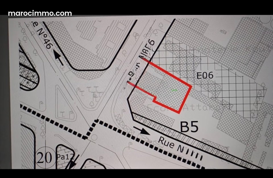 Terrain 1 238 m² à Vendre – Ain Mezouar Marrakech – R5 – Proche M Avenue