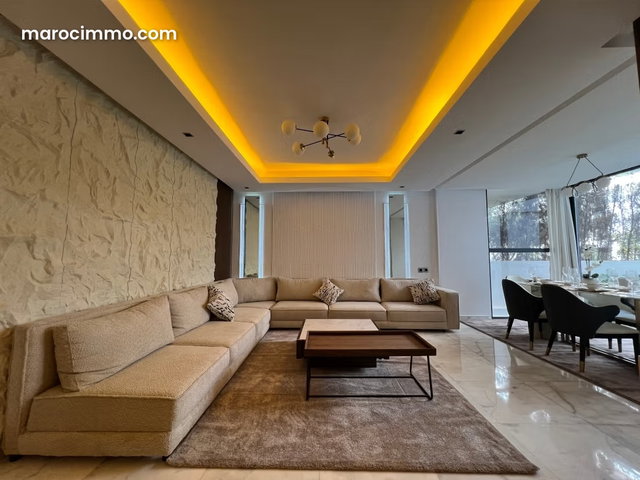 Superbe location d'un magnifique appartement rez de jardin neuf meublé avec terrasse 2 chambres avec piscine, fitness hammam — 3