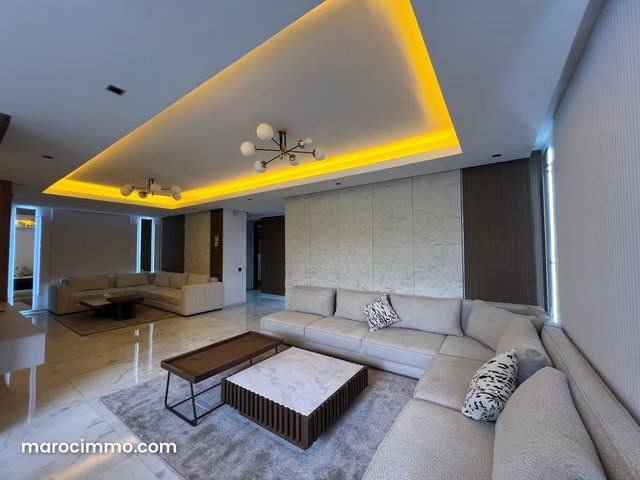 Superbe location d'un magnifique appartement rez de jardin neuf meublé avec terrasse 2 chambres avec piscine, fitness hammam — 4