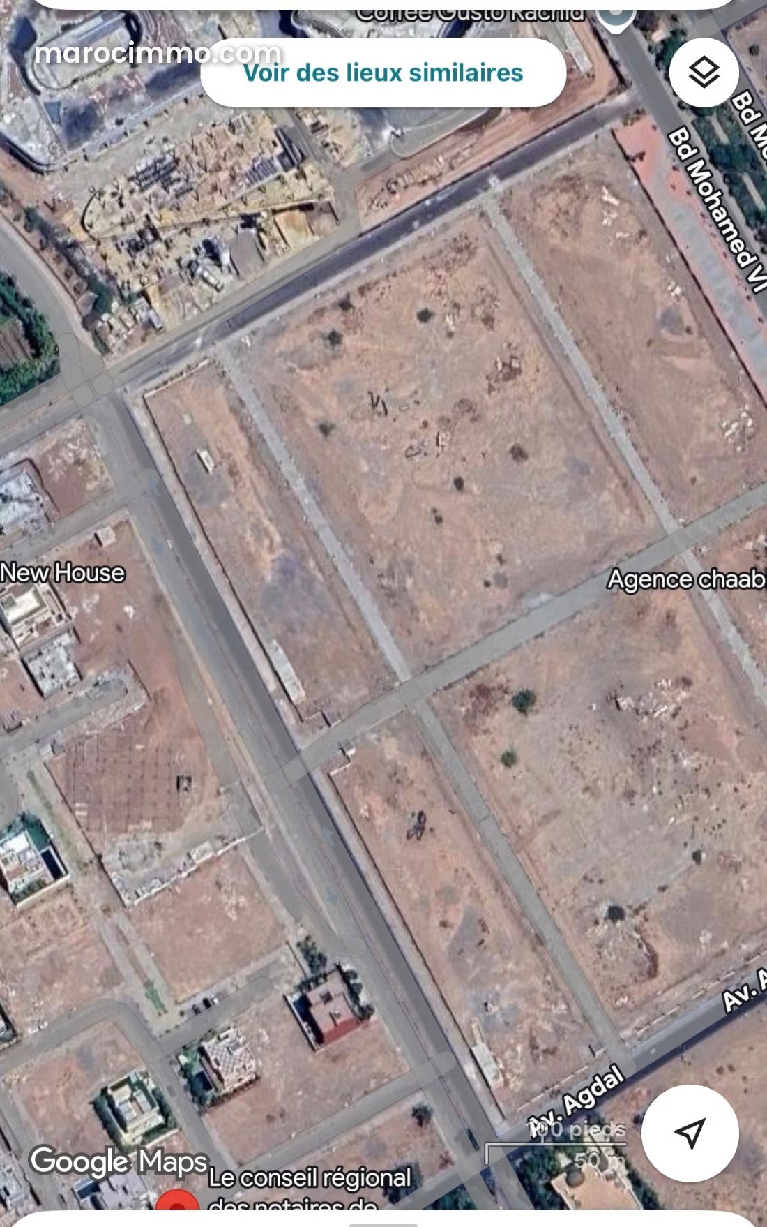 Terrain 2400 m² avenue Mohammed VI, Agdal, Marrakech — Marrakech