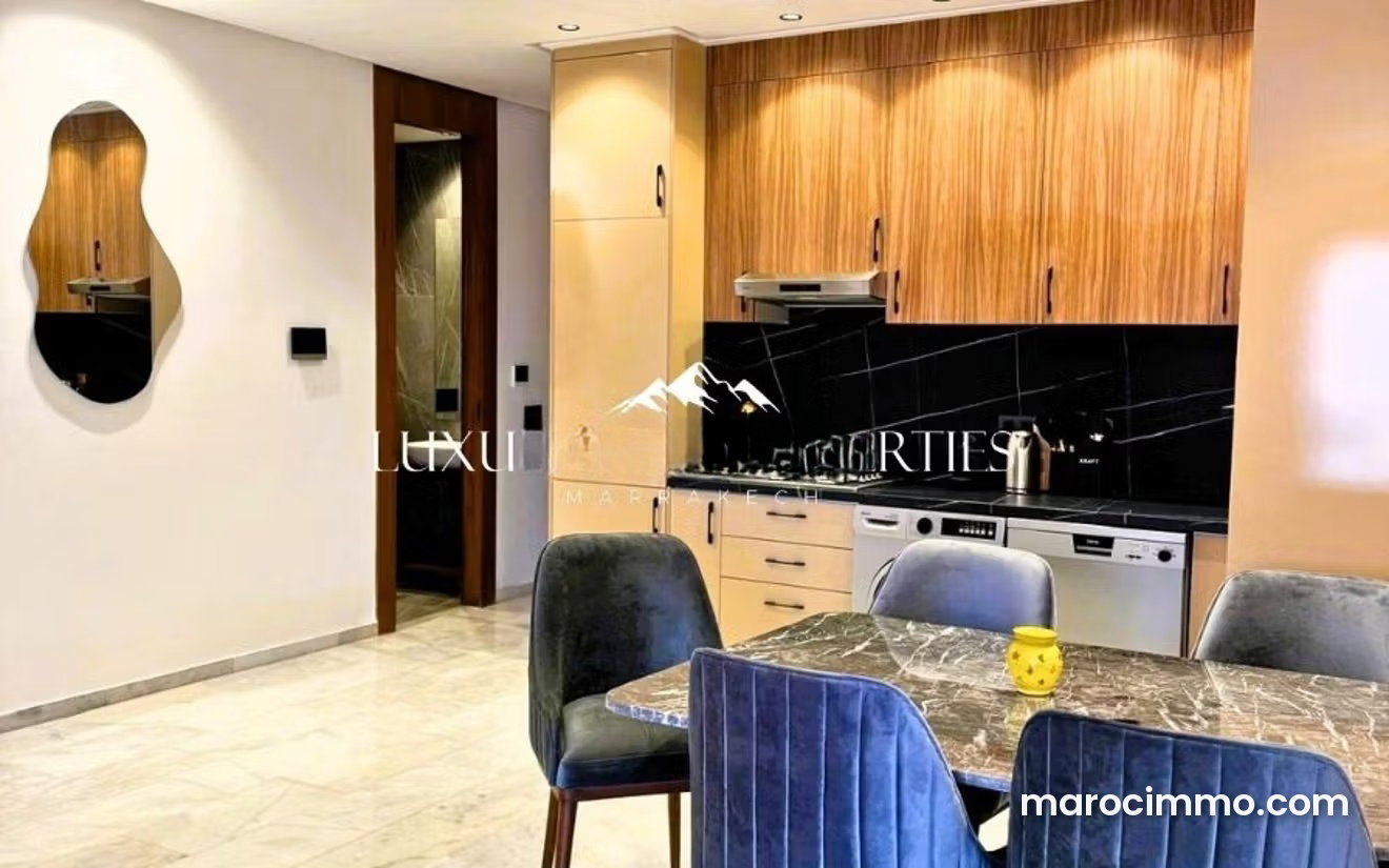 Appartement 75 m², 2 chambres, Guéliz, Marrakech, vue Atlas — Marrakech