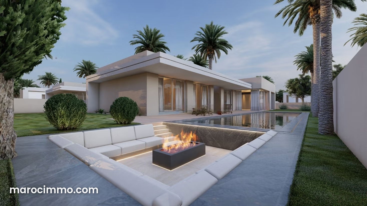 Villa neuve 729 m², piscine et vue Atlas, Route d'Amezmiz Marrakech — Marrakech