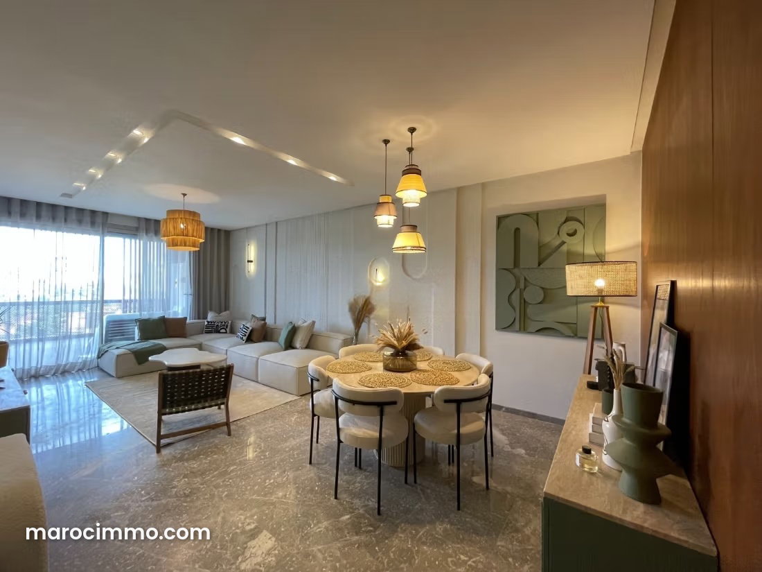 Furnished 125 sqm Apartment, Casablanca Finance City, Terrace Views — Casablanca