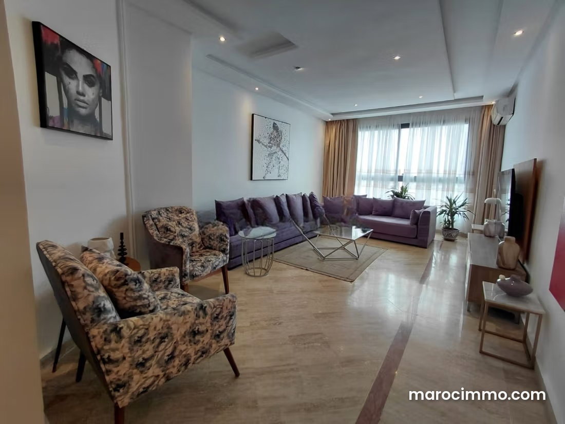 Furnished 120 sqm apartment, 2 bedrooms, Racine, Casablanca — Casablanca