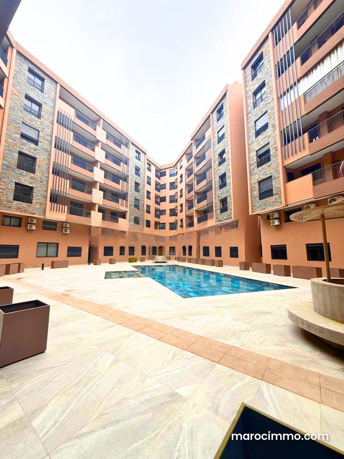 Appartement meublé avec piscine à louer à Guéliz, Marrakech — Marrakech