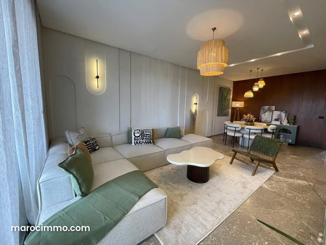 Appartement 130 m² meublé par architecte, Casablanca Finance City — Casablanca