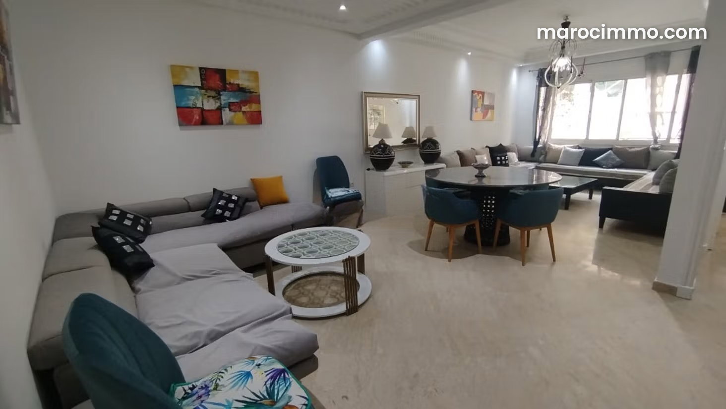 125 m² Furnished Apartment, 3 Bedrooms, Gauthier, Casablanca — Casablanca
