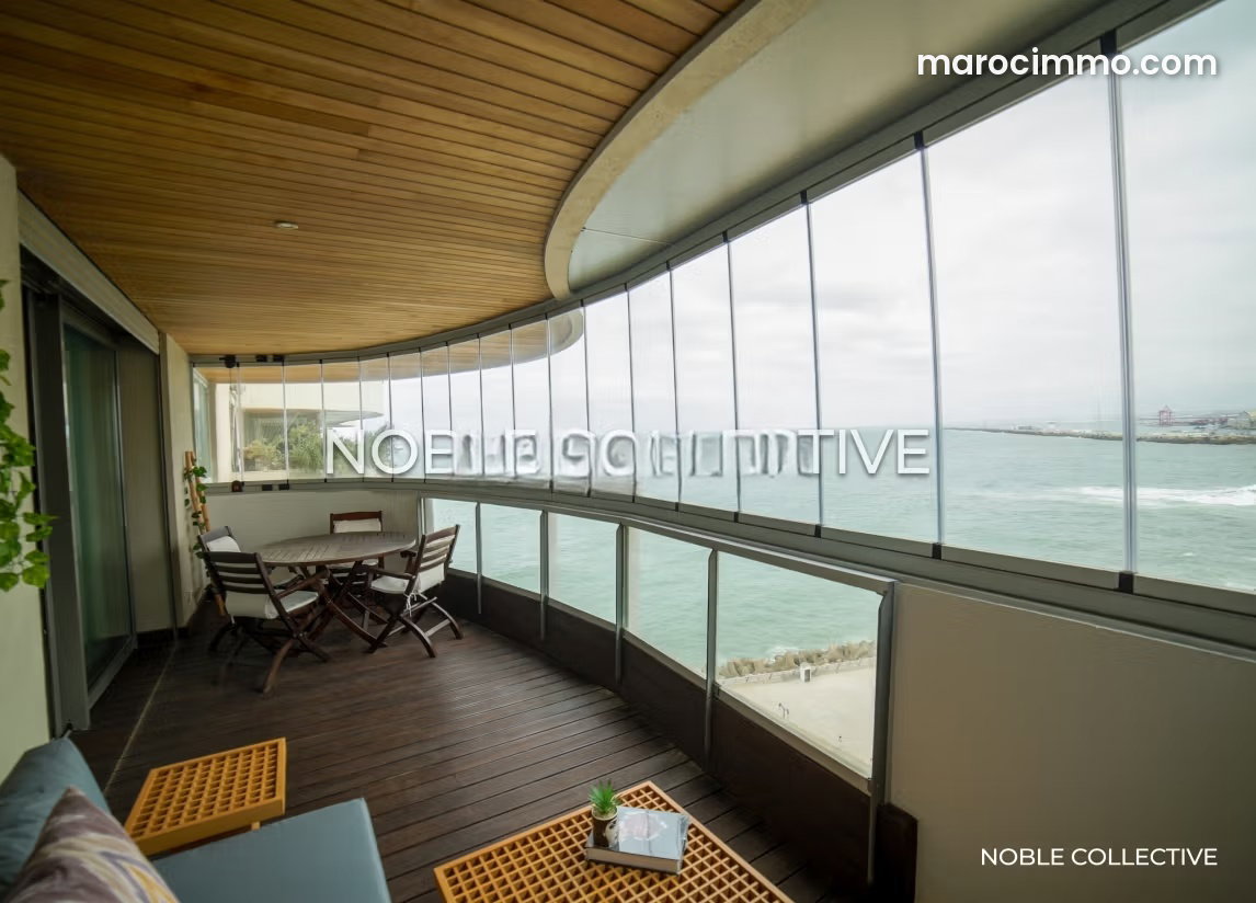 185 sqm Furnished Sea-View Apartment, Casablanca Marina — Casablanca