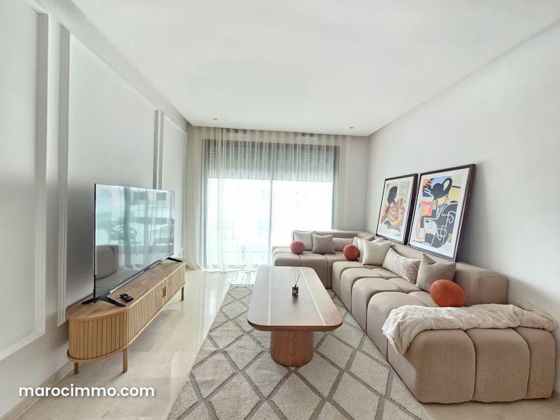 Furnished 58 sqm apartment, Casablanca Finance City, parking — Casablanca
