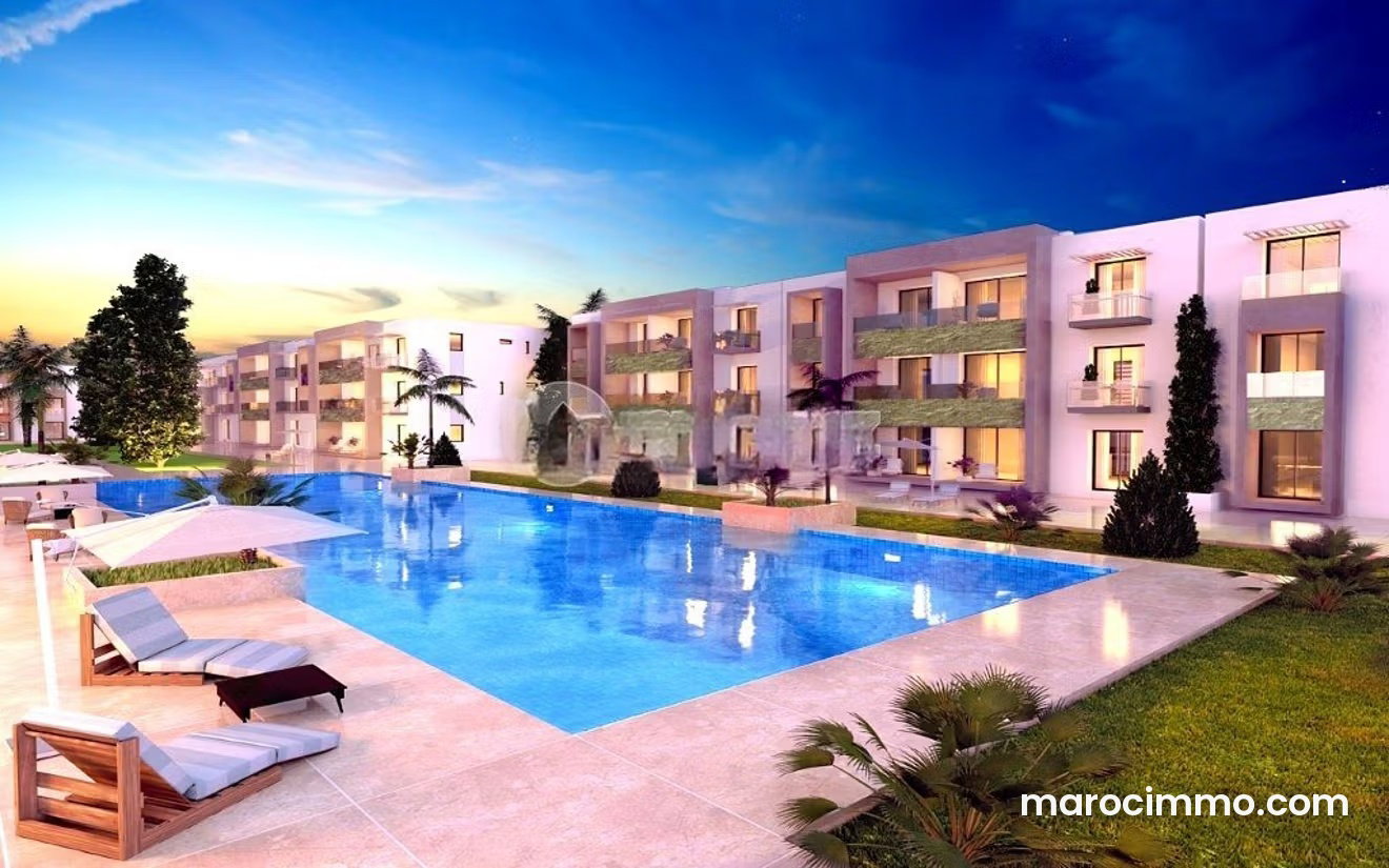 Appartement neuf 3 chambres à Dar Bouazza avec piscine — Dar Bouazza