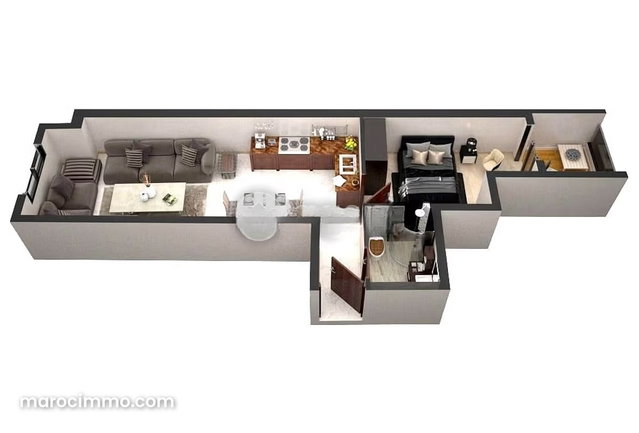 RÉSIDENCE CARTHAGE Studio à vendre 46 m² Maârif Casablanca — 2