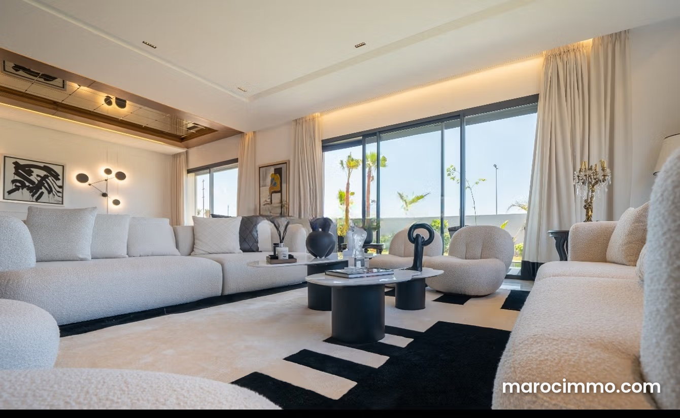Furnished 550 m² Villa with Swimming Pool and Fireplace, Ville Verte Bouskoura — Bouskoura