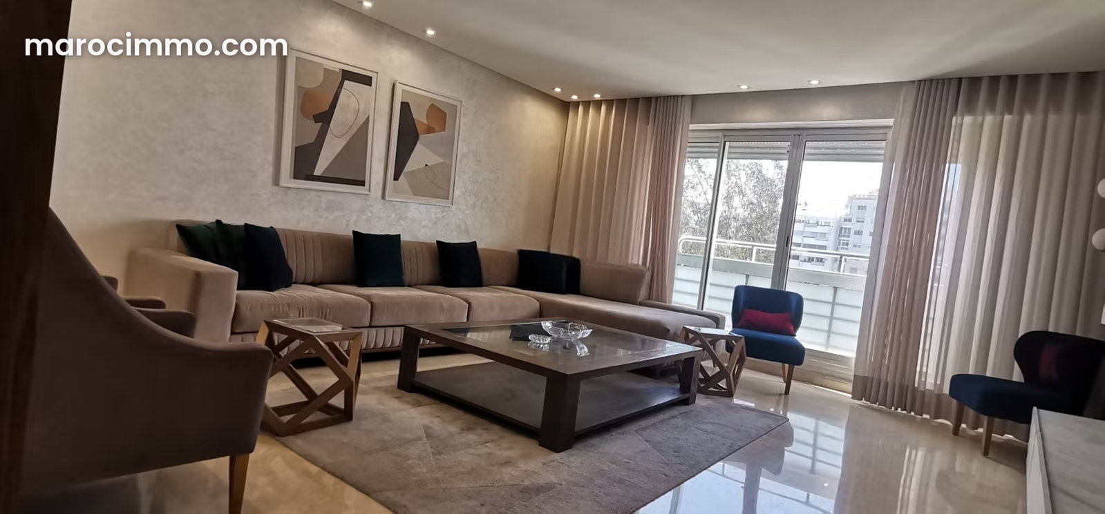 135 sqm Furnished Apartment for Rent in Racine, Casablanca — Casablanca