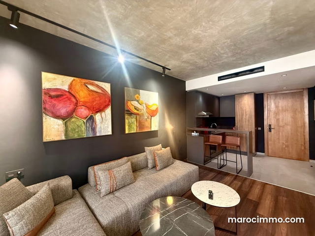 En Location Meublé: Magnifique Studio Neuf Jamais habité à Ghautier, Casablanca — الدار البيضاء