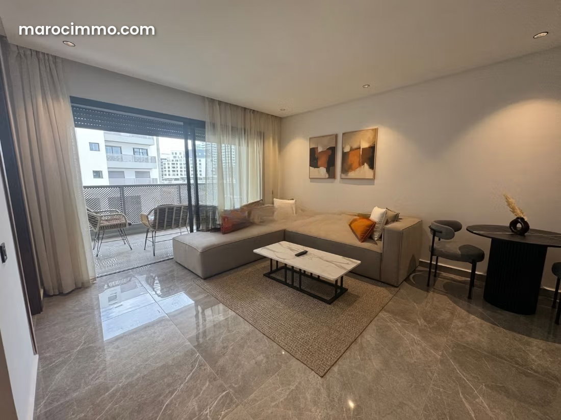 Furnished 60 sq m apartment, Casablanca Finance City, mountain view — Casablanca