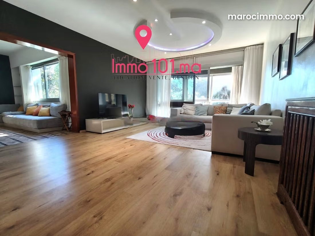 Furnished 168 m² Apartment with Terrace in Aviation, Rabat — Rabat