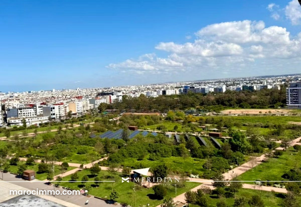 Furnished 89 sqm studio with terrace, Casablanca Finance City — Casablanca
