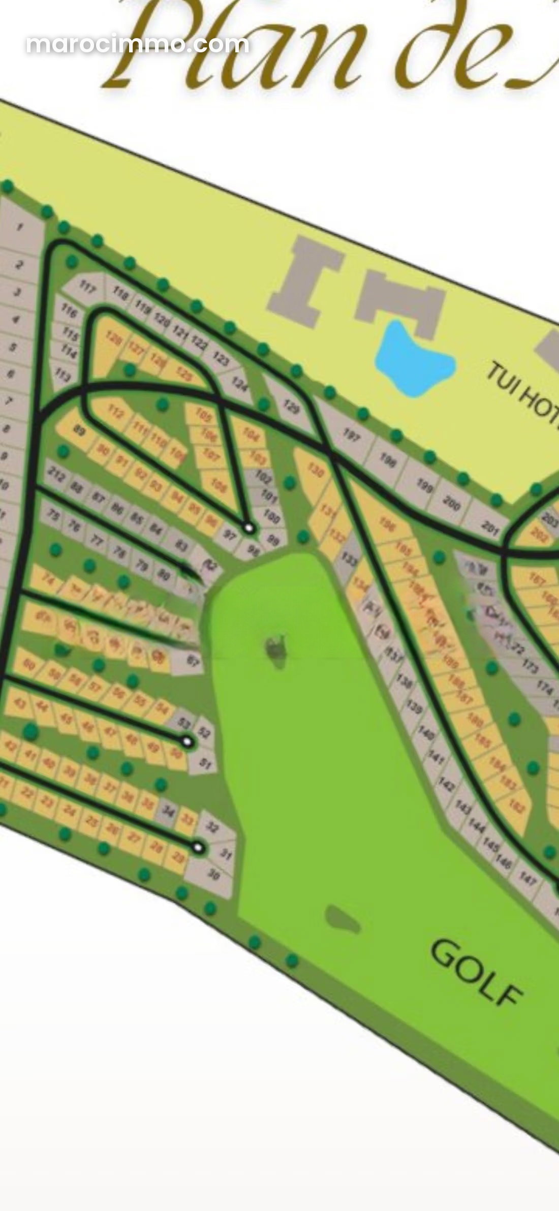 Terrain 771 m² à Kenza Golf Marrakech Route de Tahanaoute — Marrakech