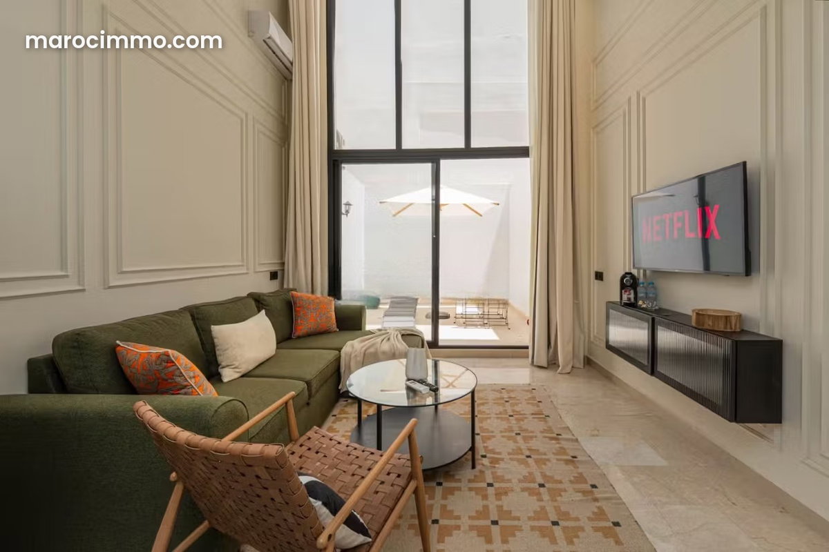 Appartement en location à Maârif Extension. 2 pièces confortables. Bien meublé