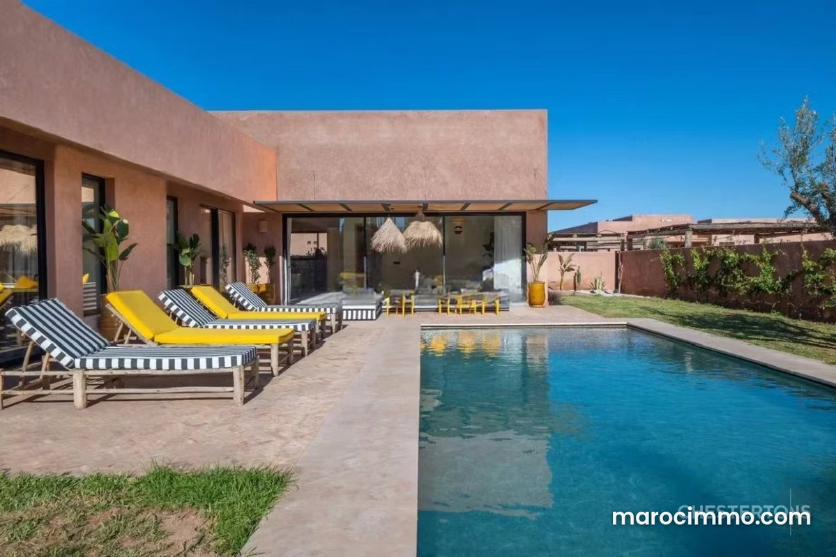 Contemporary villa with pool at Route Amizmiz, Marrakech