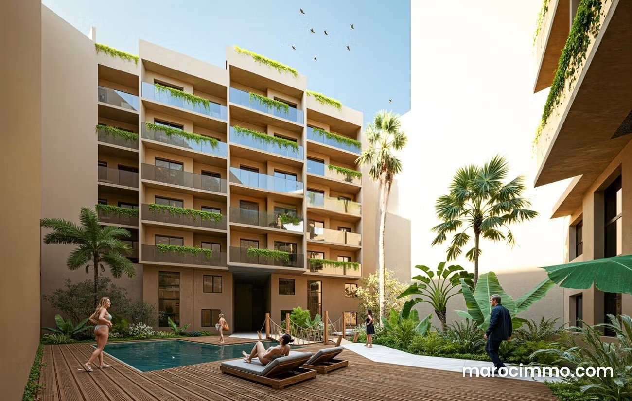 New-Build Apartment with Terrace, Gueliz, Marrakech — Marrakesh