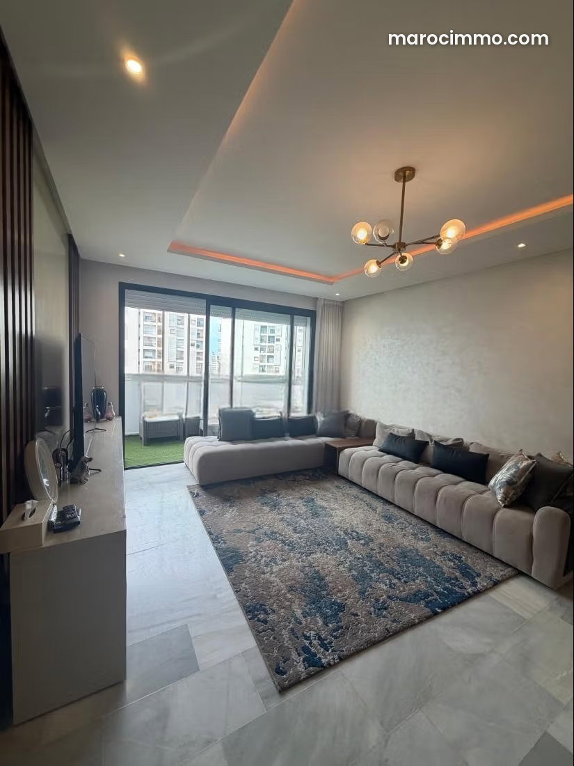 Furnished 100 sq m Apartment, 2 Bedrooms, Terrace, Riyad, Rabat — Rabat