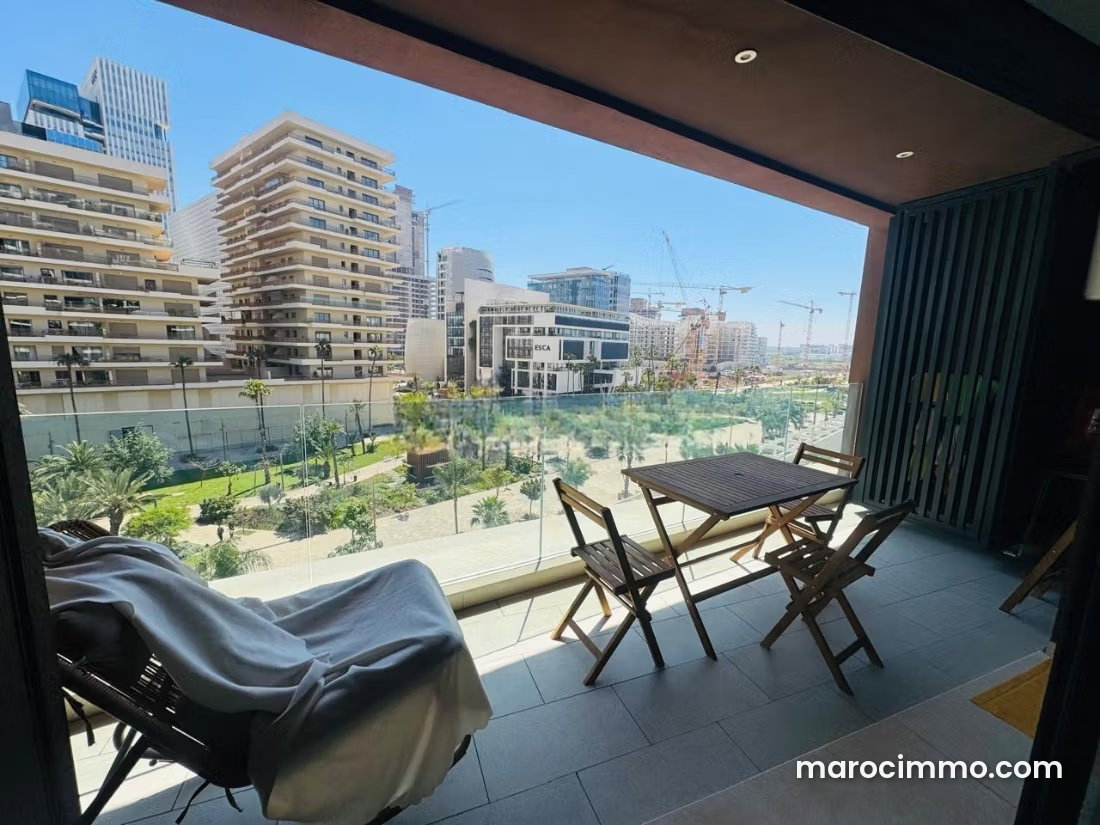 123 sqm apartment for rent, Casablanca Finance City, esplanade views — Casablanca