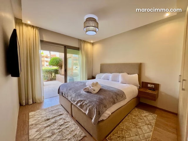 Rent an apartment in Agdal. 110 m² surface. Furnished — 4