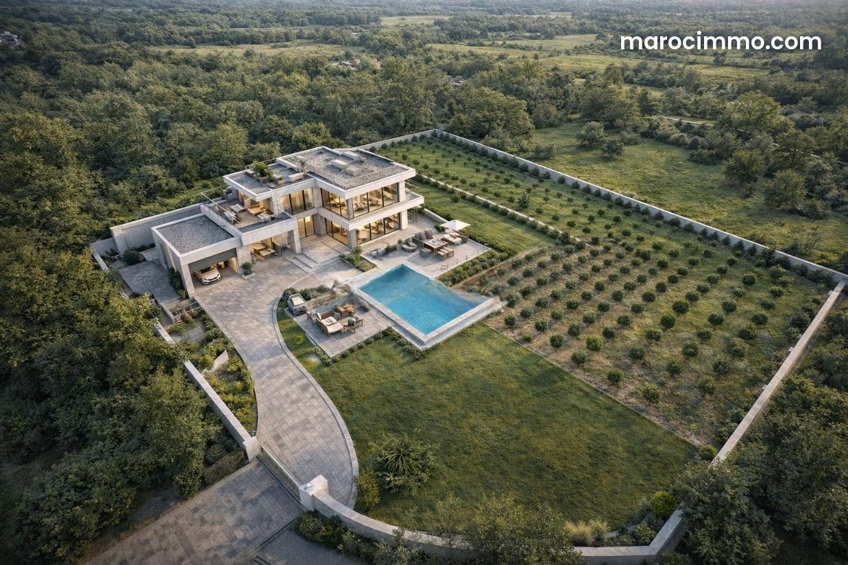 Villa 1350 m² sur 2,5 hectares, Sidi Abdellah Ghiat, Marrakech — Marrakech