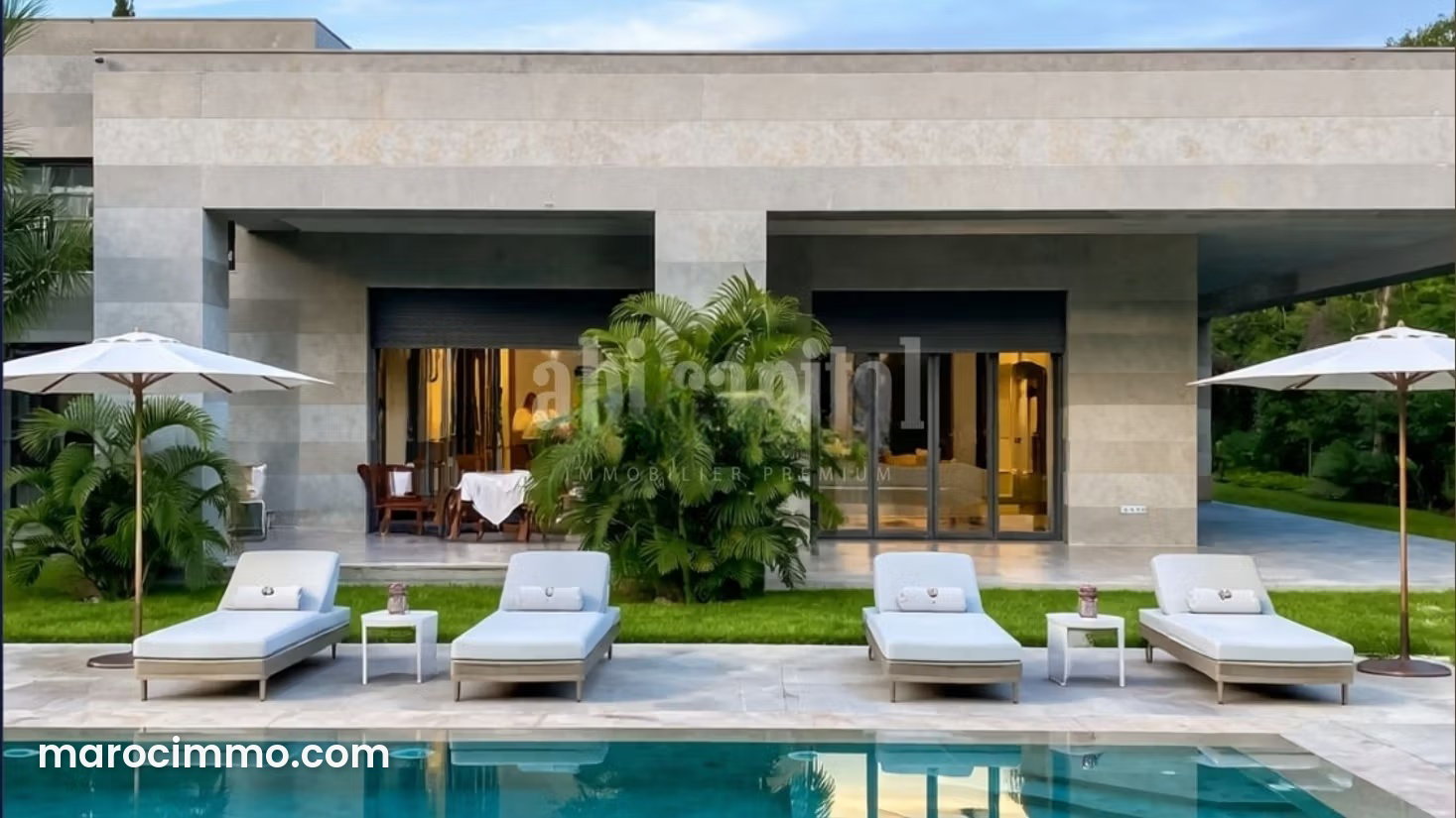 Contemporary 860 m² Villa with Garden and Pool, Souissi, Rabat — Rabat