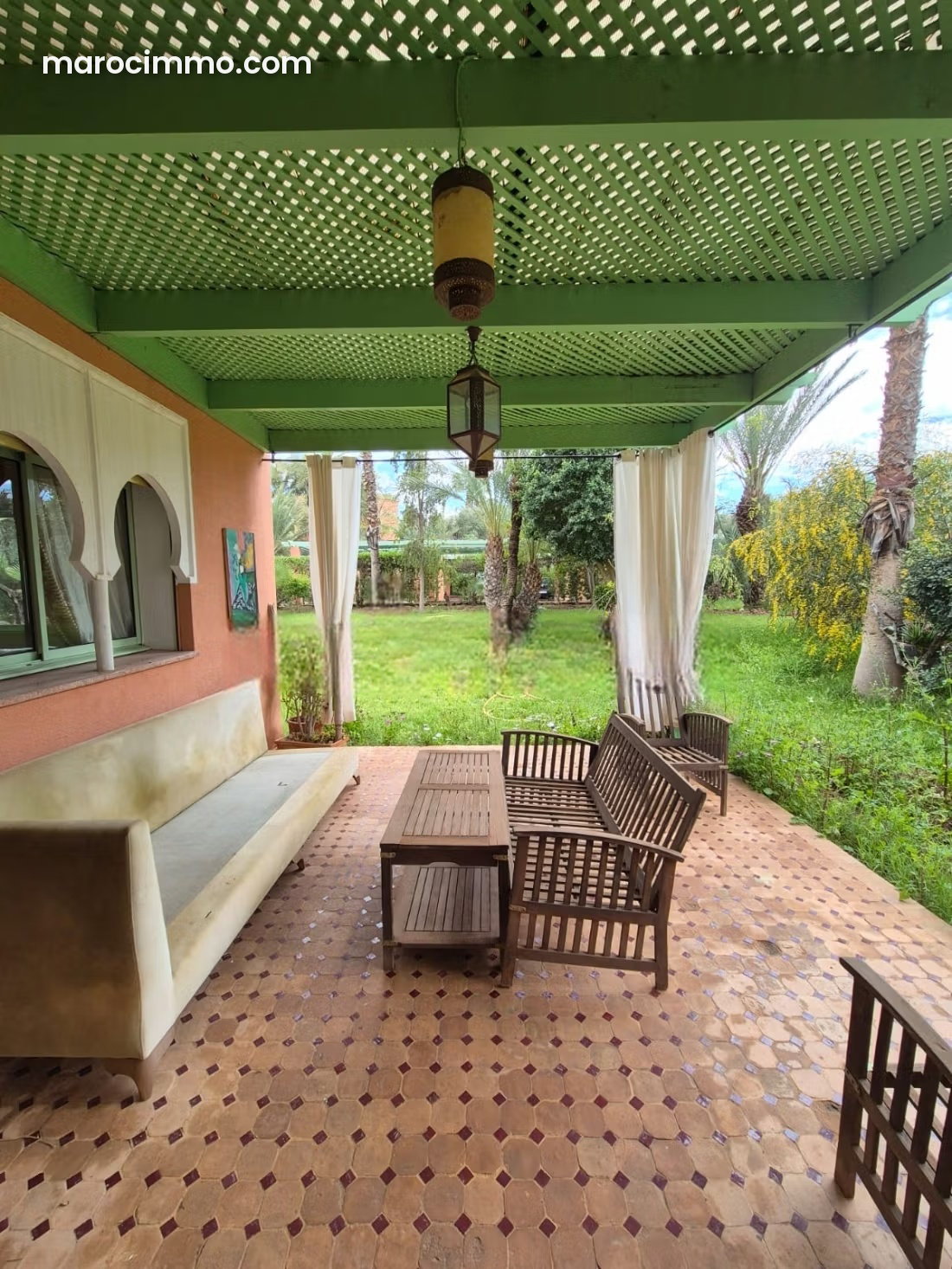 Appartement 120 m² avec jardin et piscine, Palmeraie Marrakech — Marrakech