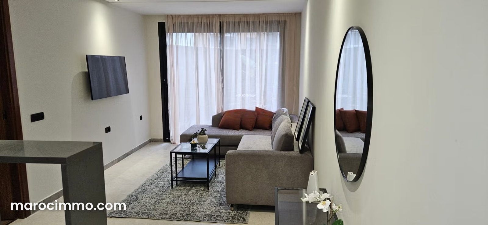 Appartement meublé 48 m², terrasse, Gauthier, Casablanca — Casablanca