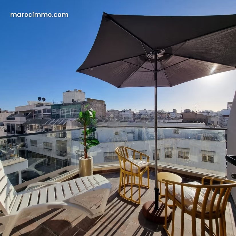 Furnished apartment with terrace for rent in Maarif, Casablanca — Casablanca