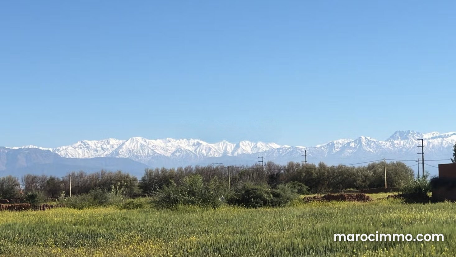 1-Hectare Plot with Atlas Mountain Views, Fez Road, Marrakech — Marrakesh