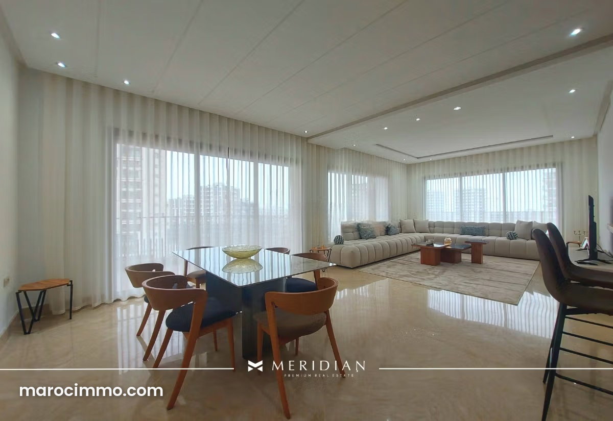 Furnished 255 sqm Apartment, 90 sqm Terrace, Casablanca Finance City — Casablanca